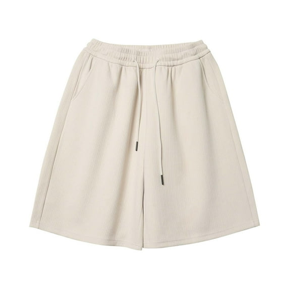 YLSDY Mens Pajama Shorts Knit Sleep Lounge Short Pants Quick Dry Soft Comfy Lightweight Loose Fleece Pj Bottoms Shorts Beige XXXXXL