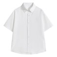 thumbnail image 1 of YLSDY Mens Plus Size Short Sleeve Dress Shirts Cotton Button Down Collared Shirts for Summer Trendy 2025 White XXXL, 1 of 3