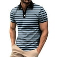 thumbnail image 1 of YLSDY Mens Button Collared Shirts for Breathable Regular Fit Short Sleeve Sport Causal Slim Button Lapel Fashion Golf Shirts Tops Light Blue XXL, 1 of 1