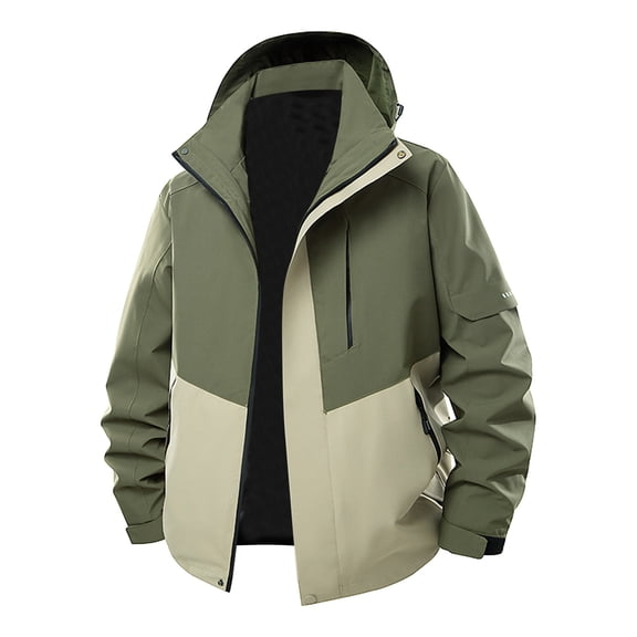 YLSDY Mens Rain Jacket Lightweight Waterproof Raincoat Outdoor Running Packable Rain Shell Jacket With Hood Golf Hiking Windbreaker Army Green XL