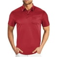 thumbnail image 1 of YLSDY Mens Short Sleeve Pirate Henley Shirts Cotton Linen Lace Up V Neck Shirt Hippie Beach Summer Lapel Collar Retro Tops Wine S, 1 of 5