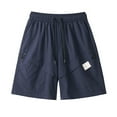 thumbnail image 1 of YLSDY Mens Shorts Casual Plus Size Gym Workout Short Pants Stretch Solid Brethable Flowy Comfy Athletic Training Shorts Navy XXXXXL, 1 of 6