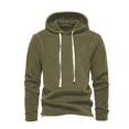thumbnail image 1 of YLSDY Mens Slim Fit Basic Pullover Hoodies Lightweight Casual Long Sleeve Hooded Sweatshirt Outdoor Gym Athletics Hoodie Army Green S, 1 of 4
