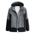 thumbnail image 1 of YLSDY Mens Sport Gym Hiking Long Sleeve Jackets Hoods Coats for Mens Thick Thermal Hooded Plain Fall Winter Outfits 2025 Dark Gray XL, 1 of 9