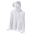 thumbnail image 1 of YLSDY Mens Summer Sun Protection Hoodie Jacket Light Breathable Zip Up Sun Jackets Outdoor Hiking Fishing Cycling Shirts White XXXXL, 1 of 3