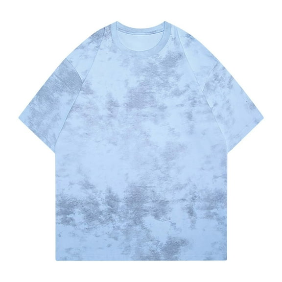 YLSDY Mens T Shirt Oversized Mens Pocket Tee Shirts Summer Classic Tees for Men Gym Round Neck Short Sleeve Clothes Light Blue S