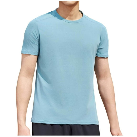 YLSDY Mens T-Shirts Short Sleeve UPF 50+ Sun Protection Moisture Wicking Casual Crew Neck Basic Tee Shirts Green XXL