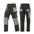 thumbnail image 1 of YLSDY Mens Work Pants Patch Work Durable Wear Resistance Multi Pockets Multi Functional Construction Workwear Brown XXL, 1 of 4