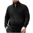 thumbnail image 1 of YLSDY Plus Size Pullover for Mens Quarter Zip Sweatshirts Mock Neck Shirt Cotton Clothing Comfy Thicken Tops Fall Shirt Dark Gray XXXXXL, 1 of 9