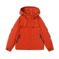 thumbnail image 1 of YLSDY Rain Jackets for Men Waterproof Lightweight Hooded Windbreaker Hiking Traveling Outdoor Raincoat with Pockets Red XXL, 1 of 7