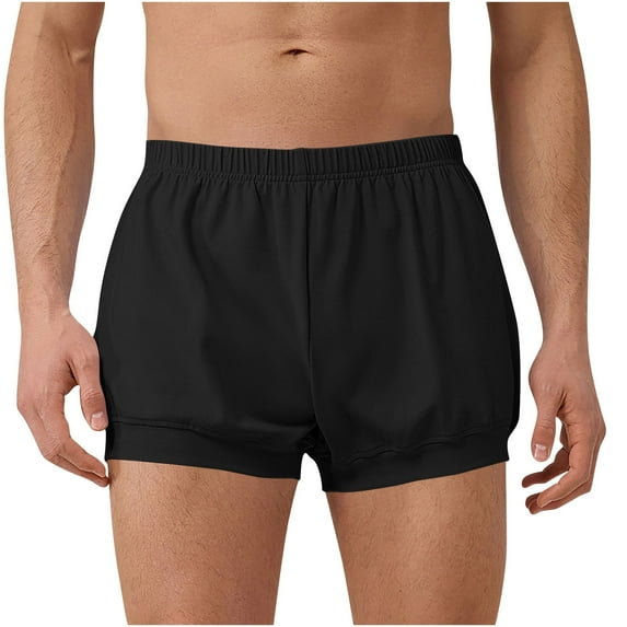YLSDY Fashion Men's Boxers Boxer Shorts Underwear Classic Relaxed Fit Shorts Stretch Cotton Moisture Wicking Underwear Black S