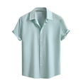 thumbnail image 1 of YLSDY Fashion Funny Tshirts for Men 2025 Fashion Short Sleeve Quarter Zipper Henley Shirt Casual Loose Solid Tee Shirts Green S, 1 of 8