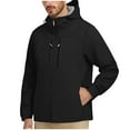 thumbnail image 1 of YLSDY Fashion Men's Hooded Waterproof Softshell Jacket, Lightweight Outdoor Windbreaker Loose Long Sleeve Sports Raincoats Black S, 1 of 9
