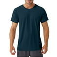 thumbnail image 1 of YLSDY Fashion Men's Short Sleeve UPF 50+ T-Shirt Quick Dry Rash Guard Athletic Running Swim Top Tee Performance Water Shirts Navy S, 1 of 8