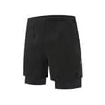 thumbnail image 1 of YLSDY Fashion Mens 2 in 1 Running Short Stretch Quick Dry Athletic Gym Shorts with Compression Liner Workout Short with Pockets Black XXL, 1 of 3