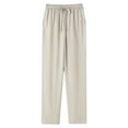 thumbnail image 1 of YLSDY Fashion Mens Bamboo Viscose Pajama Pants Soft Lounge Bottoms Knit Big and Long Sweatpants Drawstring Elastic Lightweight Sleep Pant Beige XXXL, 1 of 3