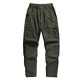 thumbnail image 1 of YLSDY Fashion Mens Cargo Pants Casual Plus Size Elastic Loose Comfy Jogger Pants Fashion Multiple Pockets Solid Flowy Trousers Army Green M, 1 of 9
