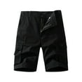 thumbnail image 1 of YLSDY Fashion Mens Cargo Shorts Plus Size Zipper Outdoor Casual Short Pants with Multiple Pockets Regular Flowy Work Shorts Black XXL, 1 of 5