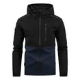 thumbnail image 1 of YLSDY Savings Mens Lightweight Waterproof Jacket Windproof Rain Hooded Jackets for Running Hiking Cycling Travel Rain Shell Outwear Dark Blue M, 1 of 6