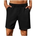thumbnail image 1 of YLSDY Fashion Mens Lounge Sweat Shorts, 7" Casual Summer Fashion Shorts with Pockets Elastic Waist Gym Workout Shorts with Drawstring Black XXL, 1 of 6