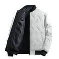 thumbnail image 1 of YLSDY Fashion Mens Winter Jackets Puffer Long Sleeve Full Zip Insulated Packable Down Coats Plus Size Puffy Stand Collar Jackets Khaki M, 1 of 9