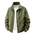 thumbnail image 1 of YLSDY Fashion Quick-Dry Men's UV Shirt Jacket UPF 50+ Sun Protective Zip Up Lightweight Jackets Fishing Tops Long Sleeve Summer Fall Wear Army Green XL, 1 of 9