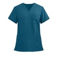thumbnail image 1 of YLSDY Fashion Scrub Tops for Men Women V-Neck Scrubs Unisex Stretch Nursing Shirts Medical Uniform Workwear with 3 Pockets Navy XL, 1 of 6