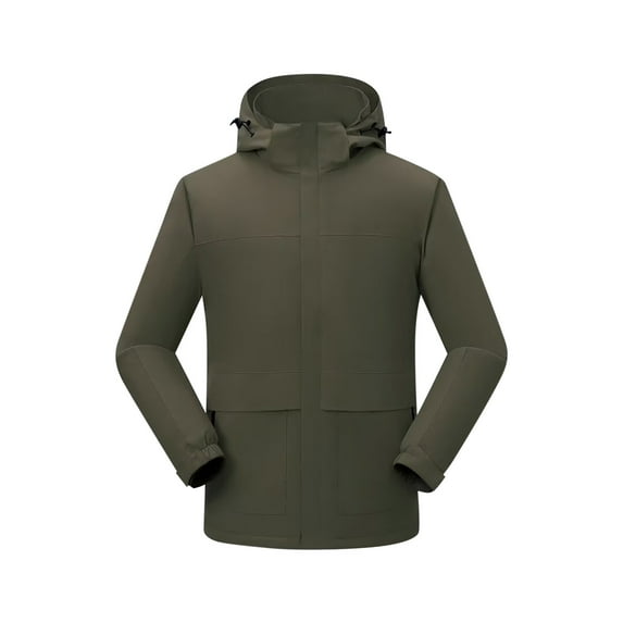 YLSDY Fashion Wind Breaker Jackets Mens Fashion Lightweight Zip up Rain Coats with Pockets Solid Hiking Outdoor Windbreaker Green L