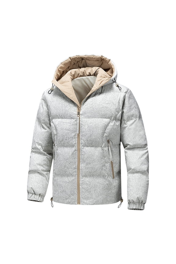 Solid Color Hooded Zipper Pocket Jacket Casual Outdoor Lightweight Comfort Long Sleeve Men’s Coat Summer Daily Wear Beige XXXL