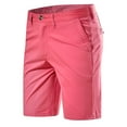 thumbnail image 1 of YLSDY Summer Shorts for Men Pull On Falt Front Business Casual Stretch Chinos Shorts Formal Dress Short Pants with Pockets Pink 29, 1 of 5