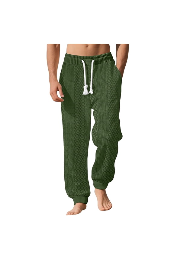 Sweat Pants for Mens Workout Athletic Stretch Relaxed Fit Lounge Casual Elastic Wiasted Bottom Baggy Jogging Pants Army Green M