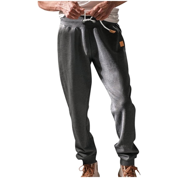 YLSDY Sweatpants for Men Casual Lightweight Elastic Waist Loose Fit Joggers Pants Athletic Gym Trendy Cargo Trousers Dark Gray XL