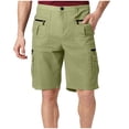 thumbnail image 1 of YLSDY Tactical Cargo Shorts for Men Loose Fit Multi-Pocket Hiking Casual Work Short Outdoor Lightweight Big and Tall Capris Green L, 1 of 7