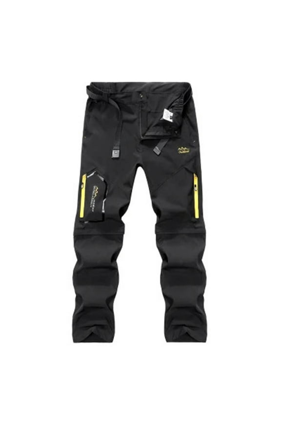 Tactical Pants for Men Men's Outddor Quick Dry Convertible Lightweight Hiking Fishing Zip Off Cargo Work Pants Trousers Black 8