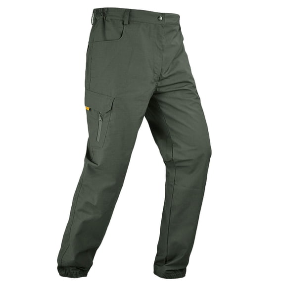 YLSDY Tactical Pants for Men Water Resistant Hiking Cargo Pants Multi Pockets Stretch Waterproof Quick Dry Work Pants Green M