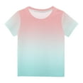 thumbnail image 1 of YLSDY Tie Dye Shirts for Kids Crew Neck Short Sleeve Girls Basic Tee Shirts Fashionable Casual Loose Fit Pullover Tops Multicolor 5-6 Years, 1 of 3