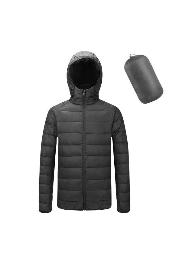 Winter Warm Outdoor Hiking Camping Down Jacket Men Casual Slim Ultra Light Fluffy Windproof Climbing Skiing Clothes Black XXXXL