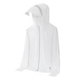 thumbnail image 1 of YLSDY Women Summer Sun Protection Clothing UV Protection Hoodie Jacket with Detachable Face Cover Hood White Breathable Quick Dry Thin Coat Loose Fit Outdoor Sportswear White XXXXL, 1 of 3