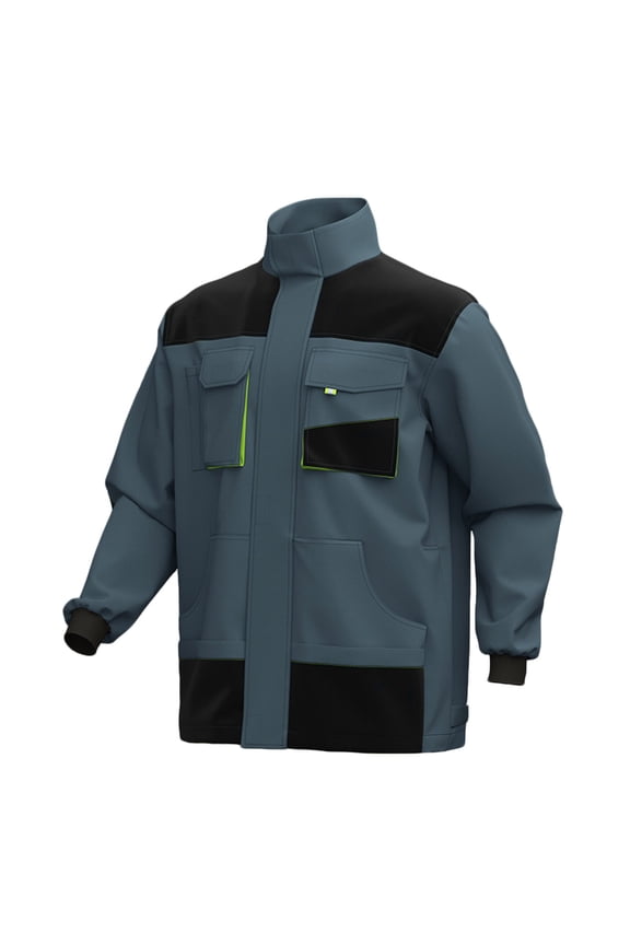 Work Jacket for Men Workwear Water Resistant Reinforced Industrial Coat Outdoor Utility Jackets with Multi-Pockets Green XXXXXL