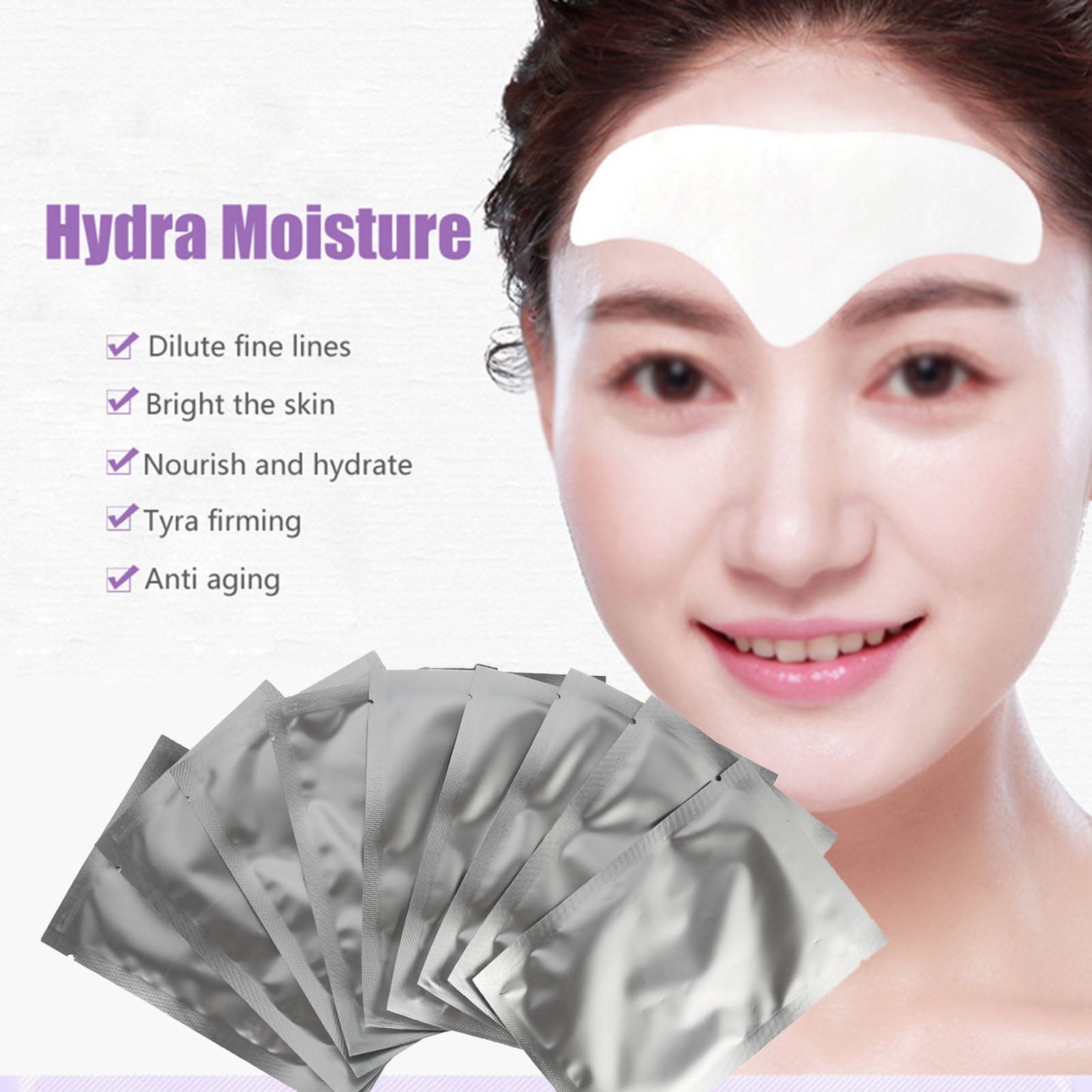 YLSHRF 10PCS/Box Anti-Wrinkle Anti Forehead Lines Skin Moisturizing Repairing Sticker Pad , Anti-Wrinkle Forehead Patch,