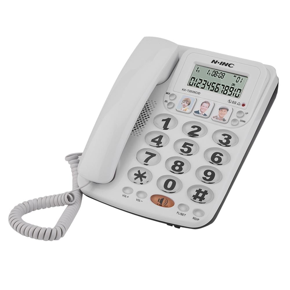 YLSHRF 2-line Corded Phone with Speakerphone Speed Dial Corded Phone with Caller ID for Home/Office, 2-line Corded Telephone, Corded Phone with Answering Machine
