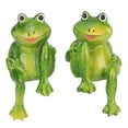 thumbnail image 1 of YLSHRF 2pcs Resin Frogs Statue Outdoor Garden Decoration Sculpture For Home Desk Garden Ornament, Garden Ornament, Resin Frogs Statue, 1 of 7