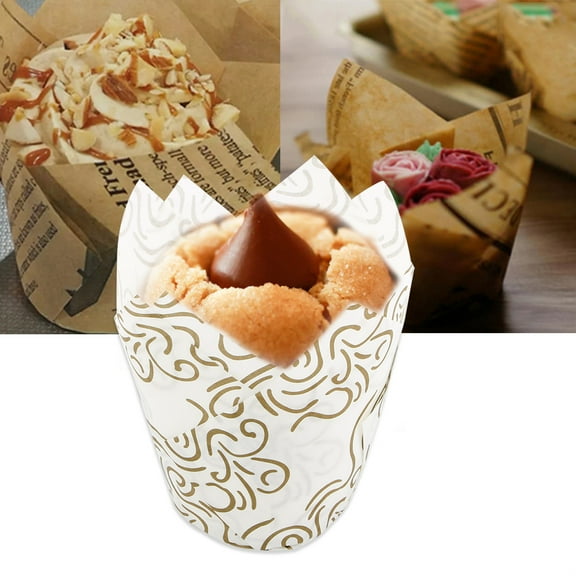 YLSHRF 50PCS Mini Cupcake Liners Paper Round Cake Baking Cups Muffin Cases Home Party Wedding, Cupcake Liners Paper, Muffin Cases Cup