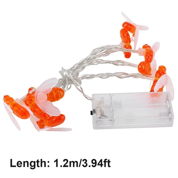 YLSHRF Bee Shape Lights,Bee String Lights,Bee Shape String LED Battery Power Lights Outdoor Courtyard Waterproof Decorative Lamp
