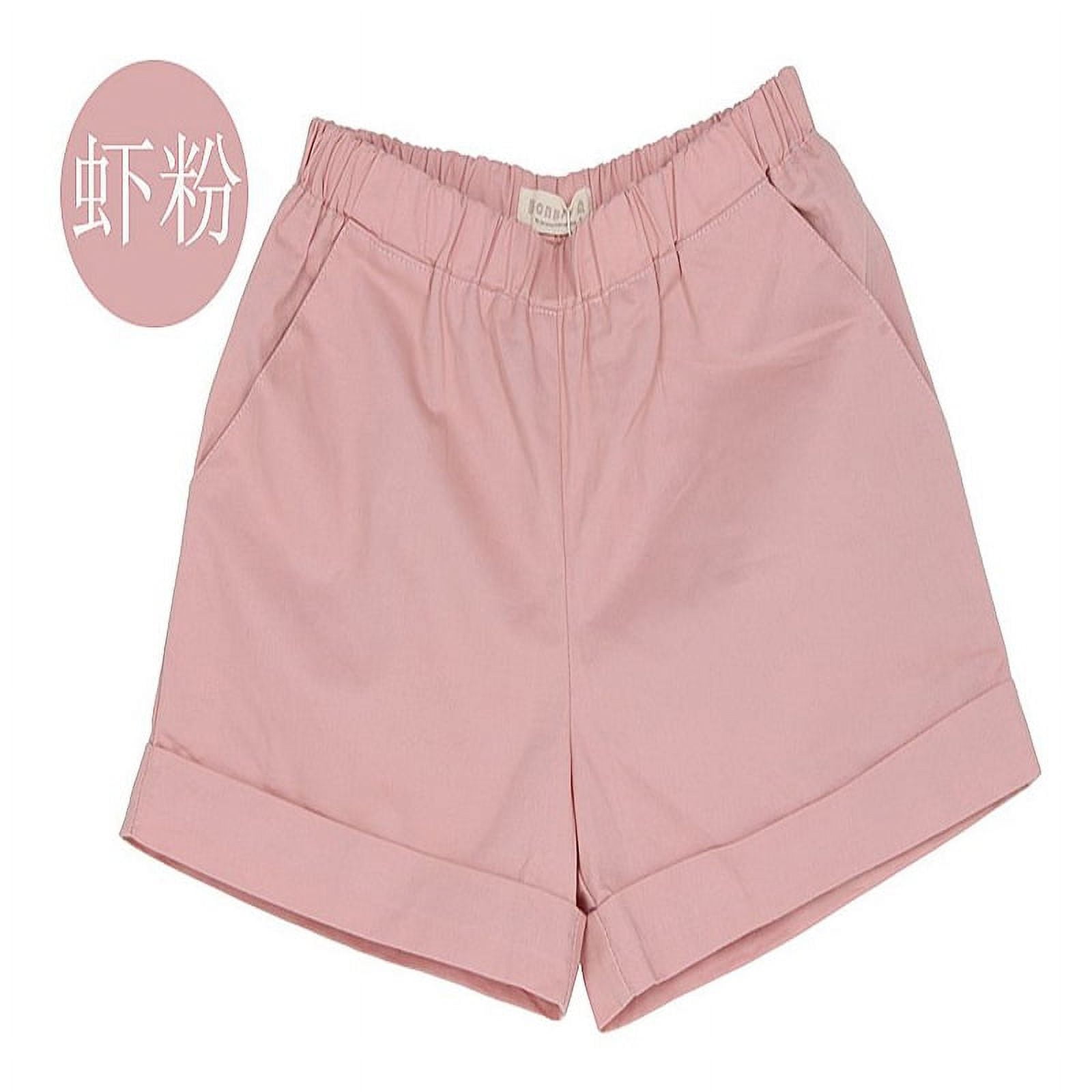 Candycolored beach shorts women‘s summer elastic waist plus size loose