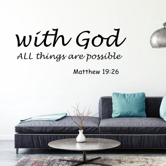 YLSHRF Letters Wall Stickers, Wall Stickers,Removable Modern Letters Proverbs Bible Verse Wall Art Stickers Wall Decal Home Decor