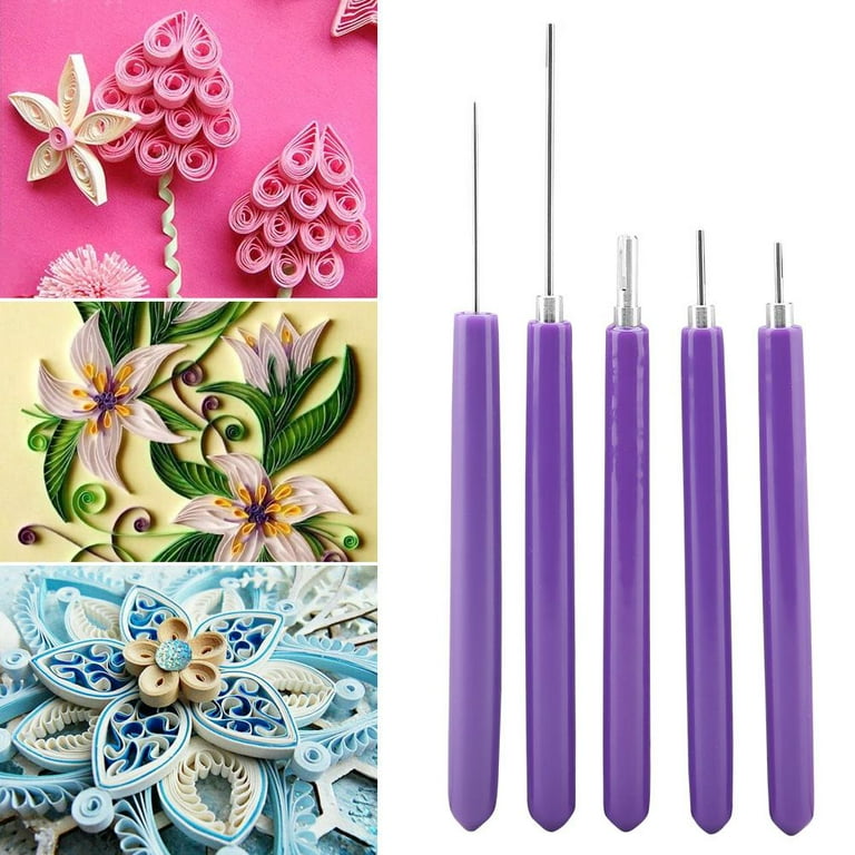 YLSHRF Multifunction 5 Pcs Different Size Quilling Slotted Tools Paper  Quilling Tools Kit,Quilling Tool Set,Paper Quilling Tools 