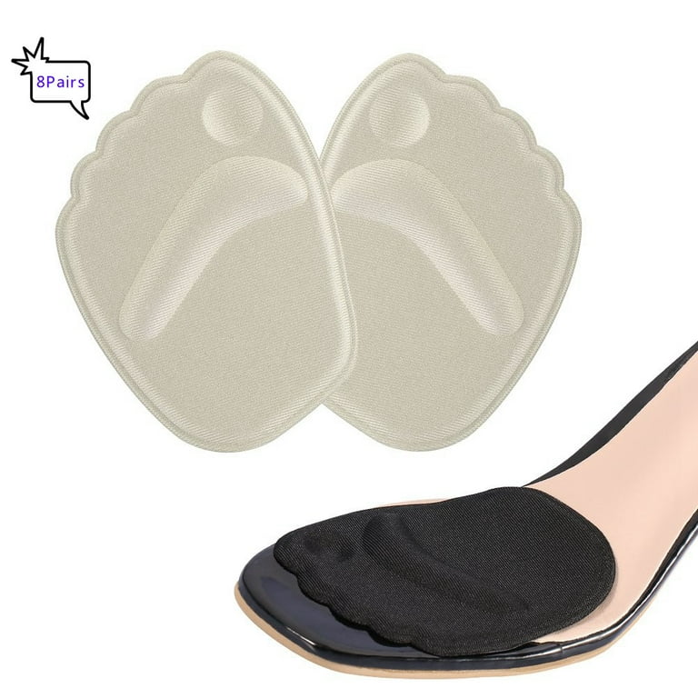Ylshrf Non Slip Shoe Pads Anti Slip High Heel Shoe Grip Ball of Foot Cushions Thick Gel Metatarsal Foot Pads Shoe Inserts Sole Protector Size 8