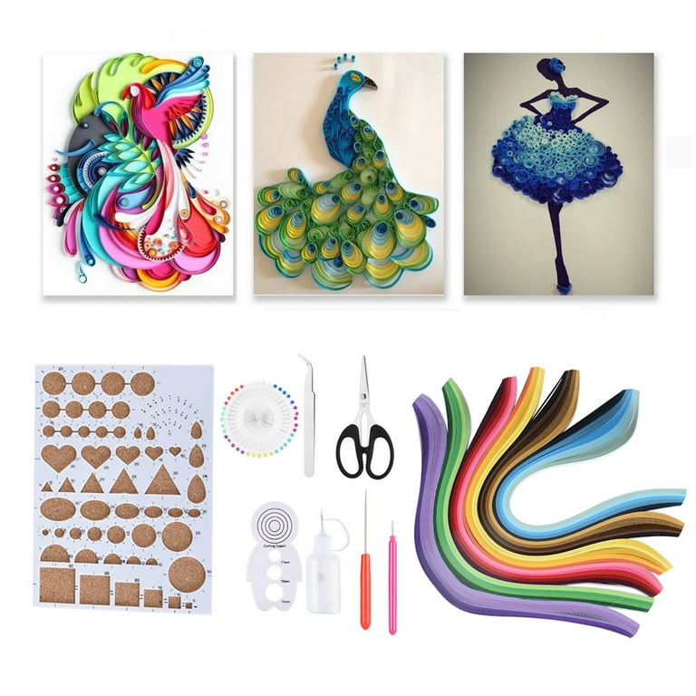 Complete Quilling Paper Material 21 Kinds Necessary Tools Kit with