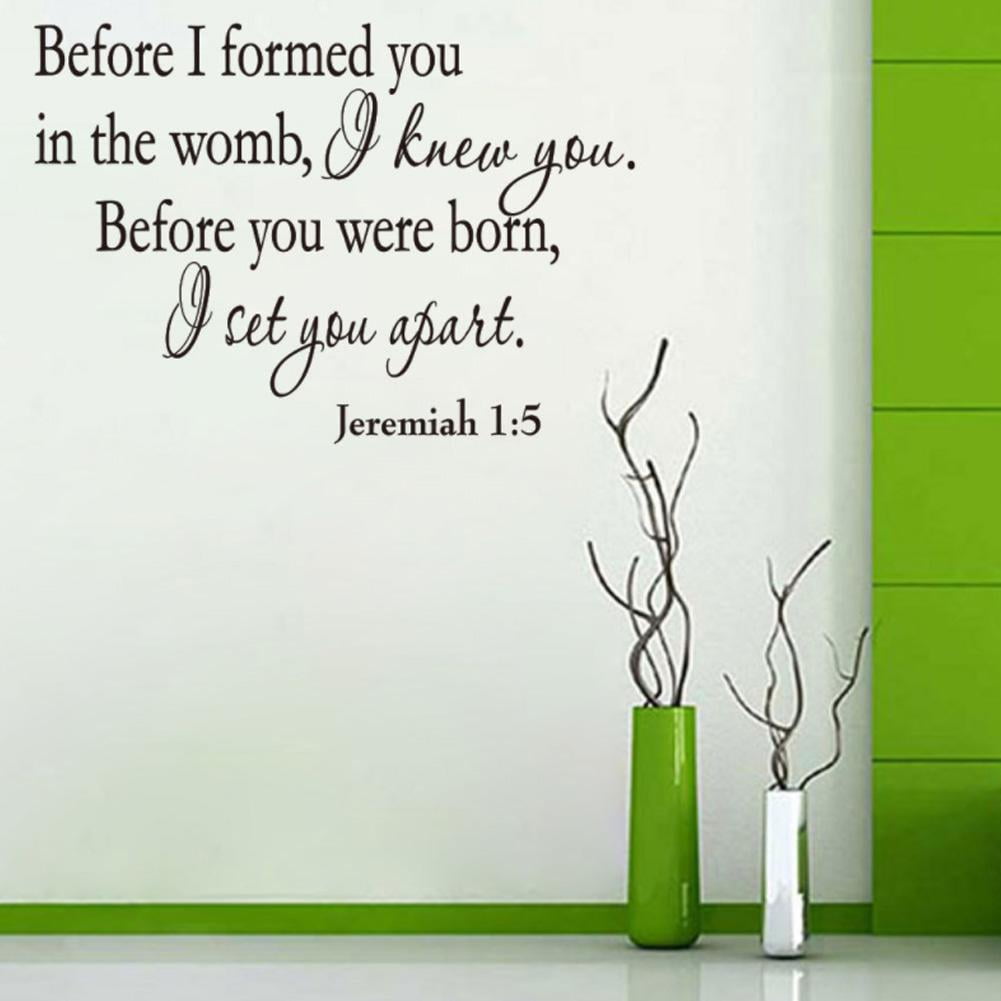 YLSHRF Sticker about Jesus,Bible Verse Wall Decals Christian Quote PVC ...